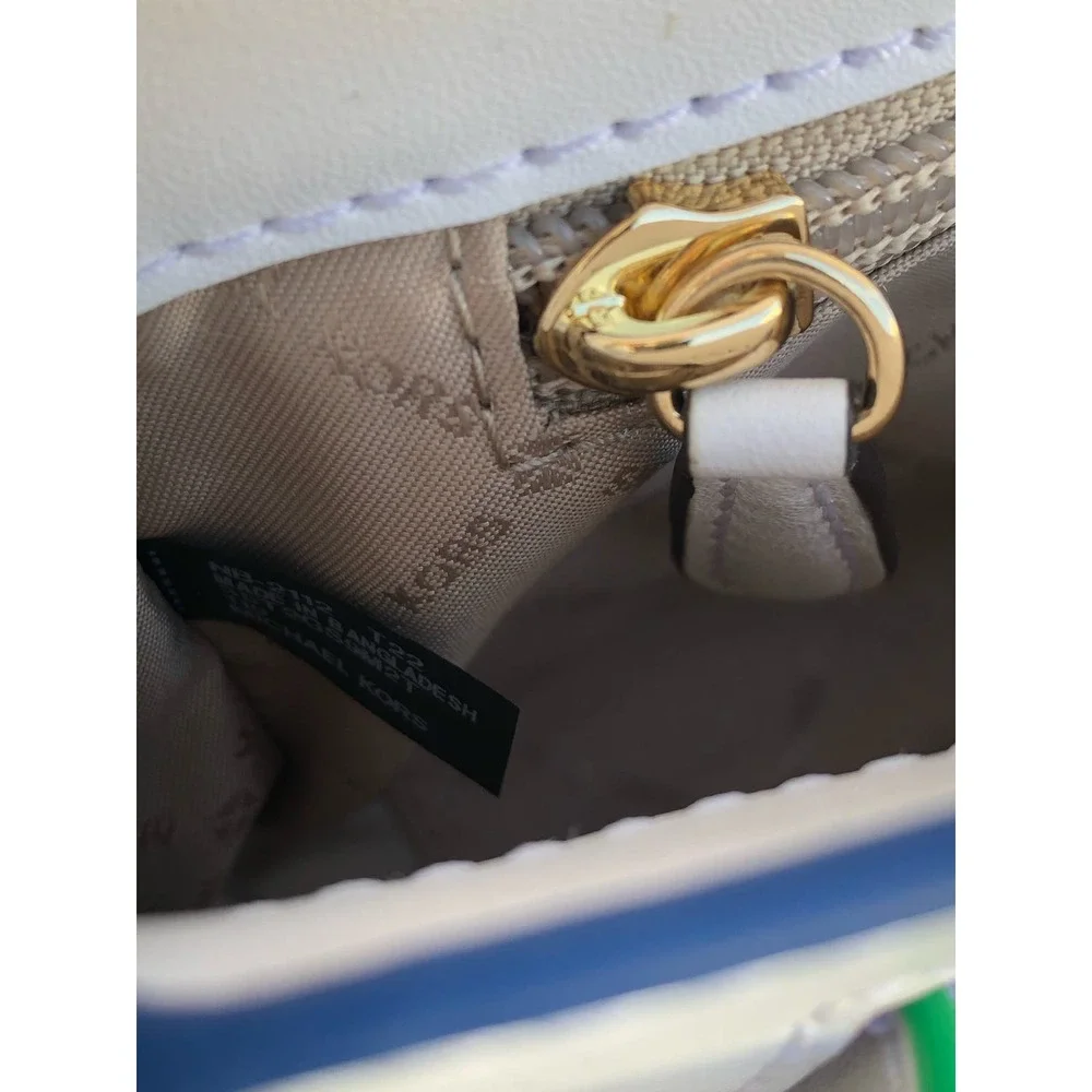 Michael Kors Sloan Editor Leather Messenger Crossbody Rainbow - Picture 15 of 16